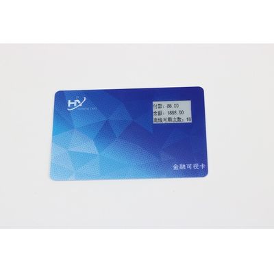 1.02 Inch Ink Screen Idex Fingerprint Smart Card IP68 Waterproof