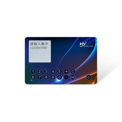 1.4mm Thickness OTP Smart Card 1.54&quot; Screen Digital Buttons Magnetic Suction